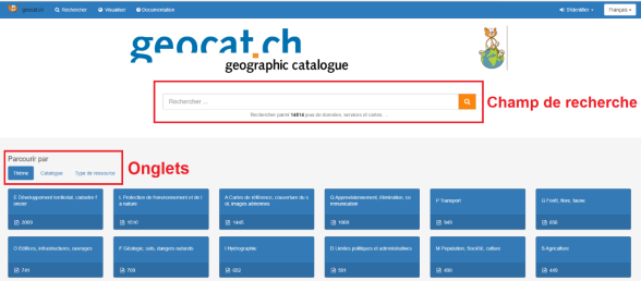 Recherche - Homepage